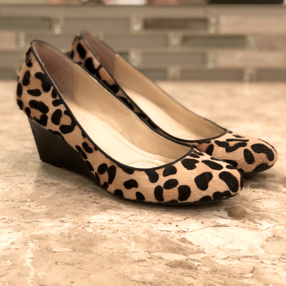 Calvin Klein Leopard Wedge Heels
